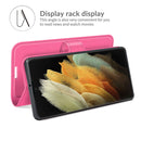 For Samsung Galaxy S22 Ultra 5G Litchi Texture Horizontal Flip Protective Case with Holder & Card Slots & Wallet(Rose Red)