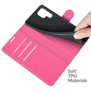 For Samsung Galaxy S22 Ultra 5G Litchi Texture Horizontal Flip Protective Case with Holder & Card Slots & Wallet(Rose Red)