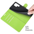 For Samsung Galaxy S22 Ultra 5G Litchi Texture Horizontal Flip Protective Case with Holder & Card Slots & Wallet(Green)