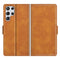For Samsung Galaxy S22 Ultra 5G Dual-side Magnetic Buckle Horizontal Flip Leather Case with Holder & Card Slots & Wallet(Yellow)