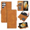 For Samsung Galaxy S22 Ultra 5G Dual-side Magnetic Buckle Horizontal Flip Leather Case with Holder & Card Slots & Wallet(Yellow)