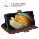 For Samsung Galaxy S22 Ultra 5G Dual-side Magnetic Buckle Horizontal Flip Leather Case with Holder & Card Slots & Wallet(Brown)