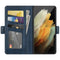 For Samsung Galaxy S22 Ultra 5G Dual-side Magnetic Buckle Horizontal Flip Leather Case with Holder & Card Slots & Wallet(Dark Blue)