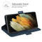 For Samsung Galaxy S22 Ultra 5G Dual-side Magnetic Buckle Horizontal Flip Leather Case with Holder & Card Slots & Wallet(Dark Blue)