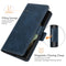 For Samsung Galaxy S22 Ultra 5G Dual-side Magnetic Buckle Horizontal Flip Leather Case with Holder & Card Slots & Wallet(Dark Blue)