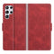 For Samsung Galaxy S22 Ultra 5G Dual-side Magnetic Buckle Horizontal Flip Leather Case with Holder & Card Slots & Wallet(Red)