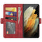 For Samsung Galaxy S22 Ultra 5G Dual-side Magnetic Buckle Horizontal Flip Leather Case with Holder & Card Slots & Wallet(Red)