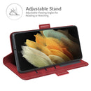 For Samsung Galaxy S22 Ultra 5G Dual-side Magnetic Buckle Horizontal Flip Leather Case with Holder & Card Slots & Wallet(Red)