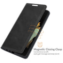 For Samsung Galaxy S22 Ultra 5G Retro-skin Business Magnetic Suction Leather Case with Holder & Card Slots & Wallet(Black)