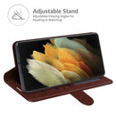 For Samsung Galaxy S22 Ultra 5G R64 Texture Single Horizontal Flip Protective Case with Holder & Card Slots & Wallet& Photo Frame(Brown)