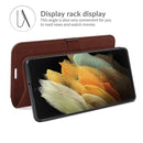 For Samsung Galaxy S22 Ultra 5G R64 Texture Single Horizontal Flip Protective Case with Holder & Card Slots & Wallet& Photo Frame(Brown)