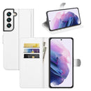 For Samsung Galaxy S22+ 5G Litchi Texture Horizontal Flip Protective Case with Holder & Card Slots & Wallet(White)