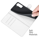 For Samsung Galaxy S22+ 5G Litchi Texture Horizontal Flip Protective Case with Holder & Card Slots & Wallet(White)