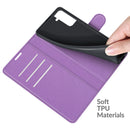 For Samsung Galaxy S22+ 5G Litchi Texture Horizontal Flip Protective Case with Holder & Card Slots & Wallet(Purple)
