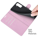 For Samsung Galaxy S22+ 5G Litchi Texture Horizontal Flip Protective Case with Holder & Card Slots & Wallet(Pink)