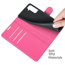 For Samsung Galaxy S22+ 5G Litchi Texture Horizontal Flip Protective Case with Holder & Card Slots & Wallet(Rose Red)