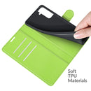 For Samsung Galaxy S22+ 5G Litchi Texture Horizontal Flip Protective Case with Holder & Card Slots & Wallet(Green)