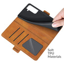 For Samsung Galaxy S22+ 5G Dual-side Magnetic Buckle Horizontal Flip Leather Case with Holder & Card Slots & Wallet(Yellow)
