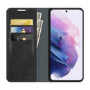 For Samsung Galaxy S22+ 5G Retro-skin Business Magnetic Suction Leather Case with Holder & Card Slots & Wallet(Black)