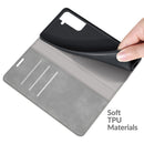For Samsung Galaxy S22+ 5G Retro-skin Business Magnetic Suction Leather Case with Holder & Card Slots & Wallet(Grey)