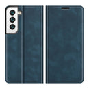 For Samsung Galaxy S22+ 5G Retro-skin Business Magnetic Suction Leather Case with Holder & Card Slots & Wallet(Dark Blue)