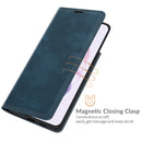 For Samsung Galaxy S22+ 5G Retro-skin Business Magnetic Suction Leather Case with Holder & Card Slots & Wallet(Dark Blue)