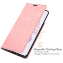 For Samsung Galaxy S22+ 5G Retro-skin Business Magnetic Suction Leather Case with Holder & Card Slots & Wallet(Pink)