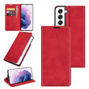 For Samsung Galaxy S22+ 5G Retro-skin Business Magnetic Suction Leather Case with Holder & Card Slots & Wallet(Red)