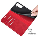 For Samsung Galaxy S22+ 5G Retro-skin Business Magnetic Suction Leather Case with Holder & Card Slots & Wallet(Red)