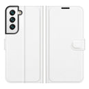 For Samsung S22 Litchi Texture Horizontal Flip Protective Case with Holder & Card Slots & Wallet(White)