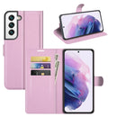 For Samsung S22 Litchi Texture Horizontal Flip Protective Case with Holder & Card Slots & Wallet(Pink)