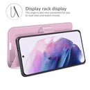 For Samsung S22 Litchi Texture Horizontal Flip Protective Case with Holder & Card Slots & Wallet(Pink)