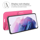 For Samsung S22 Litchi Texture Horizontal Flip Protective Case with Holder & Card Slots & Wallet(Rose Red)