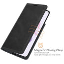 For Samsung Galaxy S22 5G Retro-skin Business Magnetic Suction Leather Case with Holder & Card Slots & Wallet(Black)
