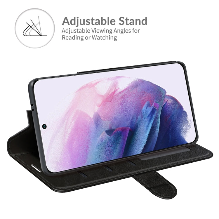 For Samsung Galaxy S22 5G R64 Texture Single Horizontal Flip Protective Case with Holder & Card Slots & Wallet& Photo Frame(Black)