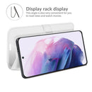 For Samsung Galaxy S22 5G R64 Texture Single Horizontal Flip Protective Case with Holder & Card Slots & Wallet& Photo Frame(White)