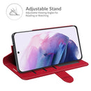 For Samsung Galaxy S22 5G R64 Texture Single Horizontal Flip Protective Case with Holder & Card Slots & Wallet& Photo Frame(Red)