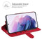 For Samsung Galaxy S22 5G R64 Texture Single Horizontal Flip Protective Case with Holder & Card Slots & Wallet& Photo Frame(Red)