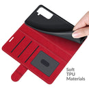 For Samsung Galaxy S22 5G R64 Texture Single Horizontal Flip Protective Case with Holder & Card Slots & Wallet& Photo Frame(Red)