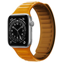 Silicone Magnetic Strap Watch Band For Apple Watch Series 7 41mm / 6&SE&5&4 40mm / 3&2&1 38mm(Orange Yellow)