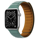 Silicone Magnetic Strap Watch Band For Apple Watch Series 7 41mm / 6&SE&5&4 40mm / 3&2&1 38mm(Pine Needle Green)