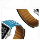 Silicone Magnetic Strap Watch Band For Apple Watch Series 8&7 45mm / SE 2&6&SE&5&4 44mm / 3&2&1 42mm(Dark Green)