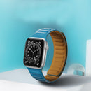 Silicone Magnetic Strap Watch Band For Apple Watch Series 8&7 45mm / SE 2&6&SE&5&4 44mm / 3&2&1 42mm(Dark Green)