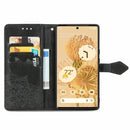 For Google Pixel 6 Mandala Embossing Pattern Horizontal Flip Leather Case with Holder & Card Slots & Wallet & Lanyard(Black)