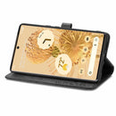For Google Pixel 6 Mandala Embossing Pattern Horizontal Flip Leather Case with Holder & Card Slots & Wallet & Lanyard(Black)