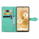 For Google Pixel 6 Mandala Embossing Pattern Horizontal Flip Leather Case with Holder & Card Slots & Wallet & Lanyard(Green)