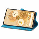 For Google Pixel 6 Mandala Embossing Pattern Horizontal Flip Leather Case with Holder & Card Slots & Wallet & Lanyard(Blue)