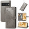 For Google Pixel 6 Mandala Embossing Pattern Horizontal Flip Leather Case with Holder & Card Slots & Wallet & Lanyard(Gray)