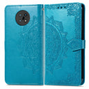 For Nokia G50 Mandala Embossing Pattern Horizontal Flip Leather Case with Holder & Card Slots & Wallet & Lanyard(Blue)