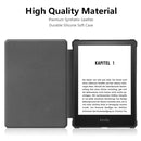 For Amazon Kindle Paperwhite 5 2021 ENKAY Solid Color Denim Texture Horizontal Flip Leather Tablet Case with Sleep / Wake-up Function(Wine Red)